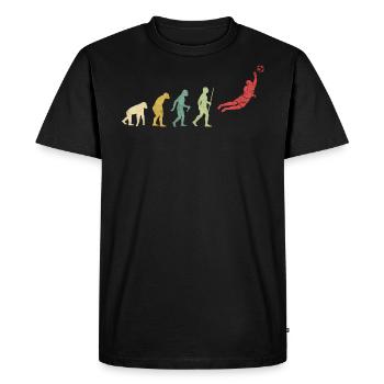 Soccer Goalie Save Evolution - Men's Premium Organic T-Shirt - black - Front - Nico (187cm)