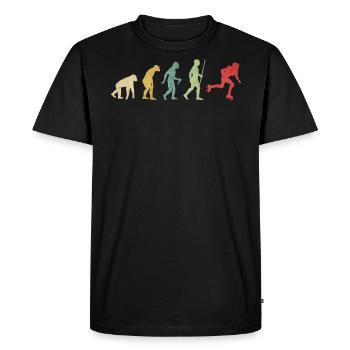 Evolución de la chica patinadora de rodillos - T-shirt Premium bio Homme - noir - Devant - Nico (187cm)