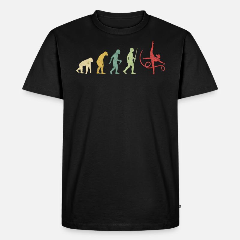Rhythmische Gymnastikmädchenentwicklung - Männer Premium Bio T-Shirt - Schwarz