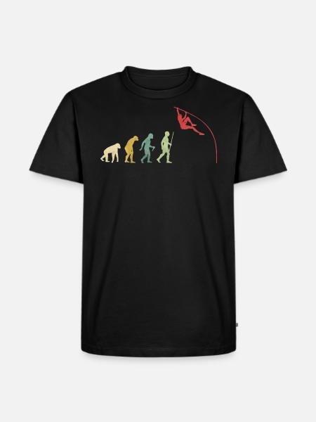 Pole Vaulting Jump Evolution - Men's Premium Organic T-Shirt - black