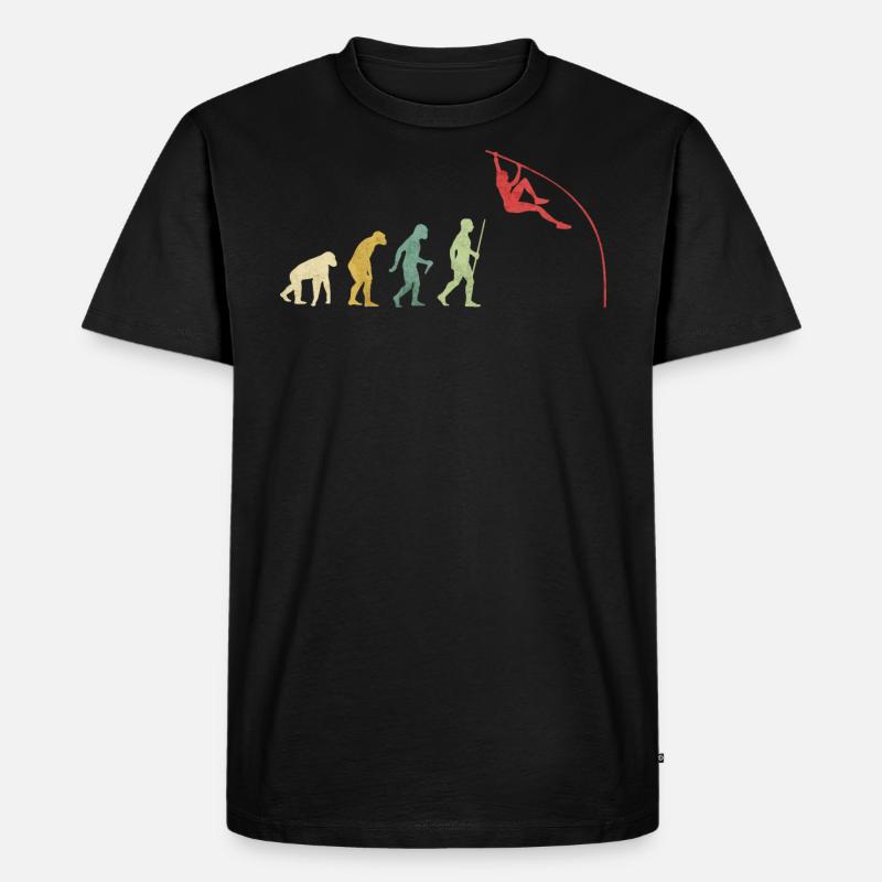 Stangenviertel Jump Evolution - Männer Premium Bio T-Shirt - Schwarz