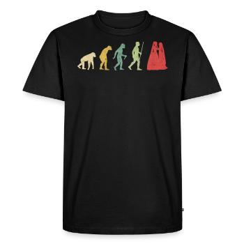 Lesbian Couple Romantic Wedding Wife Evolution - Men's Premium Organic T-Shirt - black - Front - Nico (187cm)