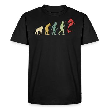 Mermaid Evolution - Men's Premium Organic T-Shirt - black - Front - Nico (187cm)