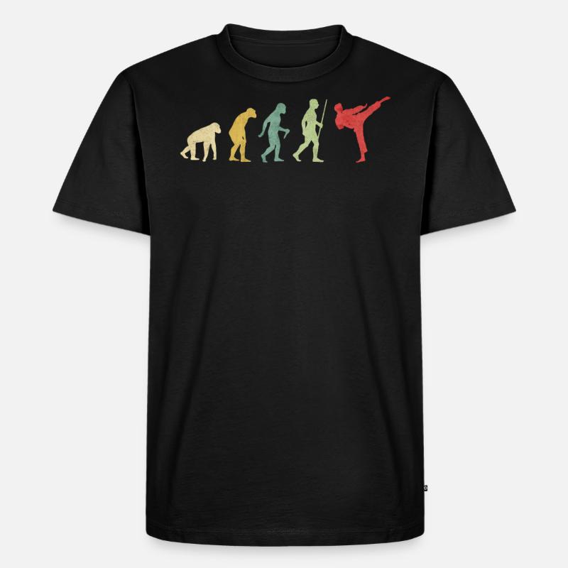 Karate High Kick Evolution - Men's Premium Organic T-Shirt - black