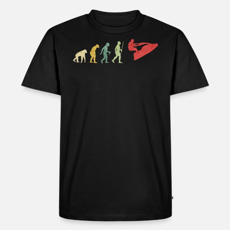 Jet Ski Evolution - Männer Premium Bio T-Shirt - Schwarz