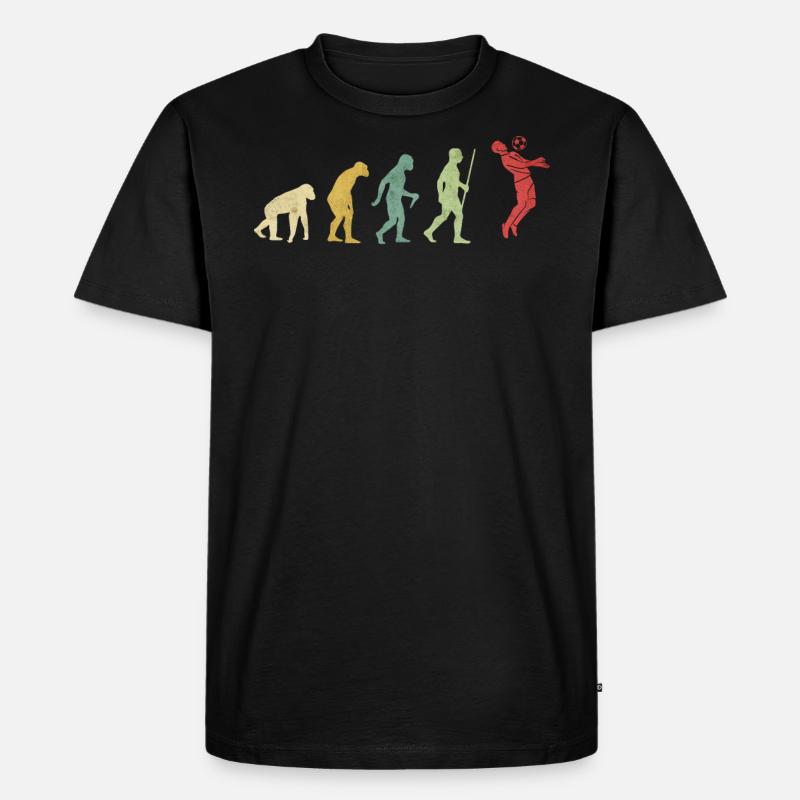 Soccer Player Evolution - Men's Premium Organic T-Shirt - black