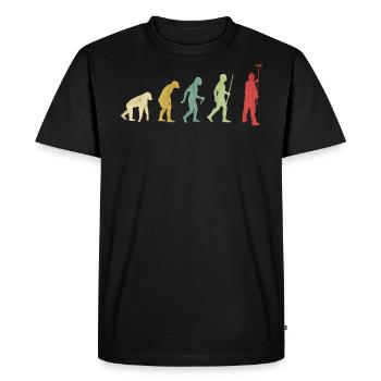 Painter Evolution - Men's Premium Organic T-Shirt - black - Front - Nico (187cm)