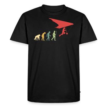 Hanggliding Evolution - Men's Premium Organic T-Shirt - black - Front - Nico (187cm)