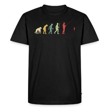 Evolución de peces pescadores pescadores - T-shirt Premium bio Homme - noir - Devant - Nico (187cm)