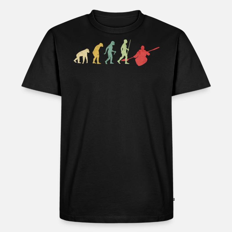 Canoe Evolution - Men's Premium Organic T-Shirt - black