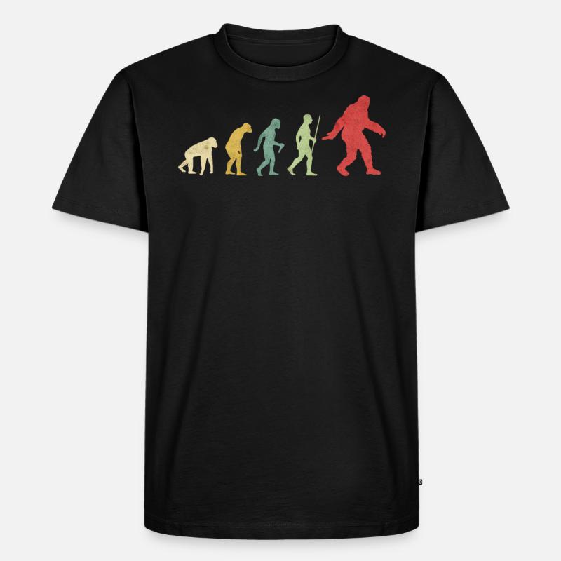 Bigfoot walking Beast Evolution - Men's Premium Organic T-Shirt - black