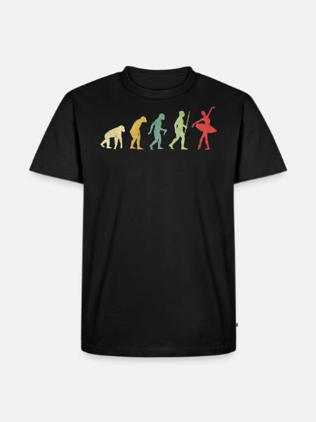 Ballet Dancing Girl Evolution - Men's Premium Organic T-Shirt - black