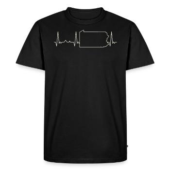 Estado de Pensilvania EE. UU. Corazón. Amor. Ekg. - T-shirt Premium bio Homme - noir - Devant - Nico (187cm)