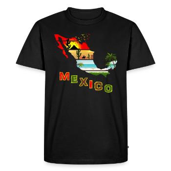 Mexico Sunset Summer - Men's Premium Organic T-Shirt - black - Front - Nico (187cm)