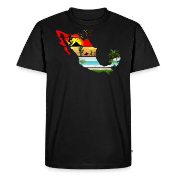 Mexico Sunset Summer - Men's Premium Organic T-Shirt - black - Front - Nico (187cm)