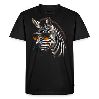 Zebra Sunglasses - Men's Premium Organic T-Shirt - black - Front - Nico (187cm)