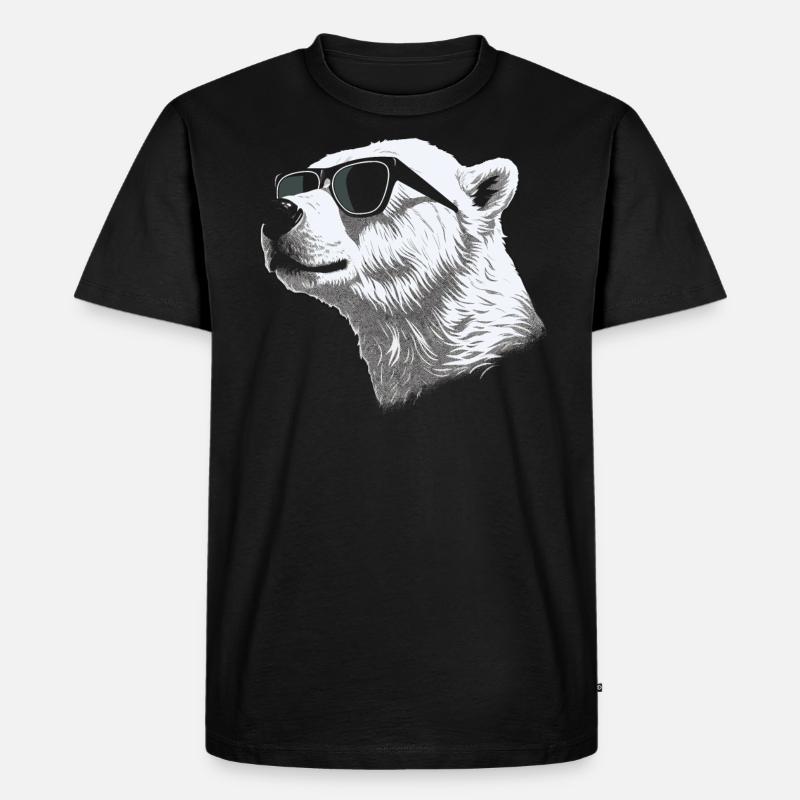 Eisbären Sonnenbrille - Männer Premium Bio T-Shirt - Schwarz