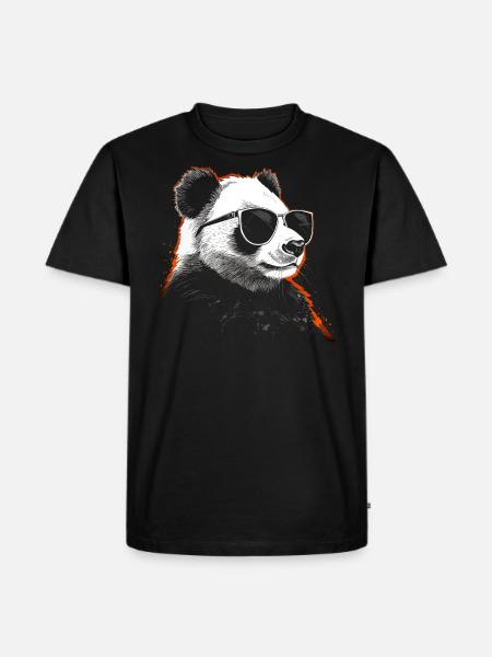 Panda Sunglasses - Men's Premium Organic T-Shirt - black
