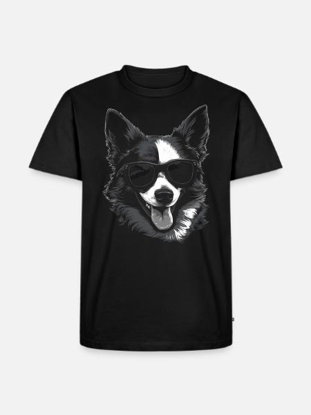 CONGY Kühle Sonnenbrille - Männer Premium Bio T-Shirt - Schwarz