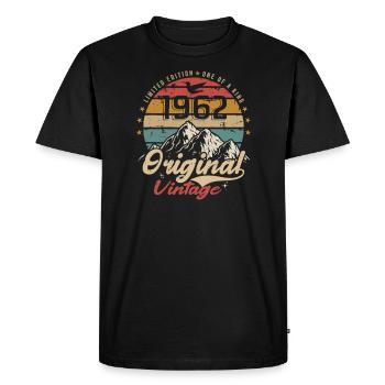 Original Vintage 1962 édition limitée 1962 - T-shirt Premium bio Homme - noir - Devant - Nico (187cm)