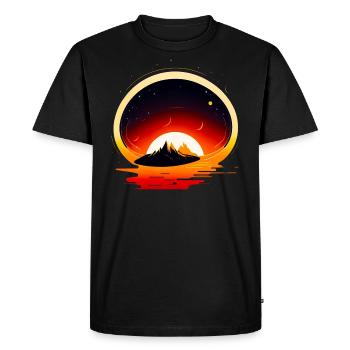 Vue de l’espace / Mars - T-shirt Premium bio Homme - noir - Devant - Nico (187cm)