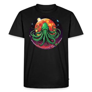 Monstre immortel de Cthulhu dans l’espace - T-shirt Premium bio Homme - noir - Devant - Nico (187cm)