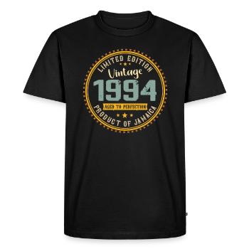 Vintage 1994 Cadeau D’anniversaire 1994 - T-shirt Premium bio Homme - noir - Devant - Nico (187cm)