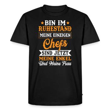 Rentner Geschenk Mann zum Ruhestand für Opa - Männer Premium Bio T-Shirt - Schwarz - Vorne - Nico (187cm)
