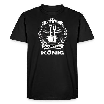 Grill Dad Garden Gift Grilling BBQ King - Men's Premium Organic T-Shirt - black - Front - Nico (187cm)