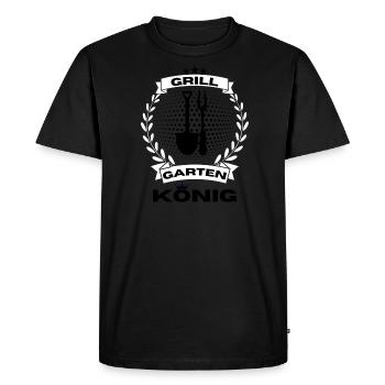 Grill Dad Garden Gift Grilling BBQ King - Men's Premium Organic T-Shirt - black - Front - Nico (187cm)