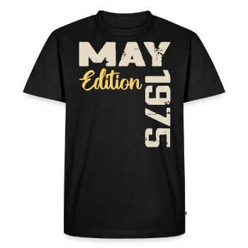 Mai 1975 Anniversaire Mai 1975 Cadeau Mai 1975 Mai - T-shirt Premium bio Homme - noir - Devant - Nico (187cm)