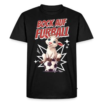 Funny Humor Wordplay Soccer Soccer - Men's Premium Organic T-Shirt - black - Front - Nico (187cm)