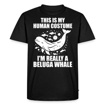 Beluga Whale Women Men Animal Beluga Whale Lover - Men's Premium Organic T-Shirt - black - Front - Nico (187cm)
