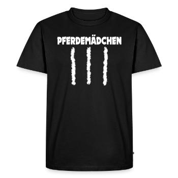 TECHNO UPTEMPO HORSE PARTY - Men's Premium Organic T-Shirt - black - Front - Nico (187cm)