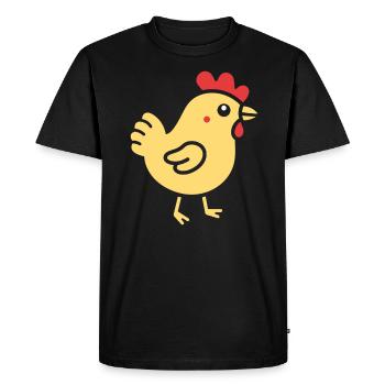 Poulet - T-shirt Premium bio Homme - noir - Devant - Nico (187cm)