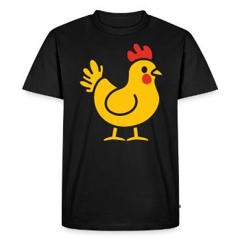 Poulet - T-shirt Premium bio Homme - noir - Devant - Nico (187cm)