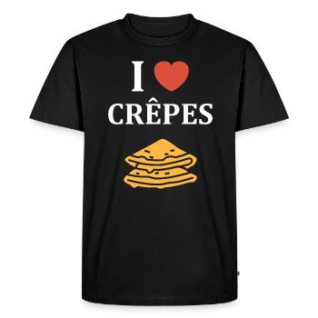 crêpe - T-shirt Premium bio Homme - noir - Devant - Nico (187cm)