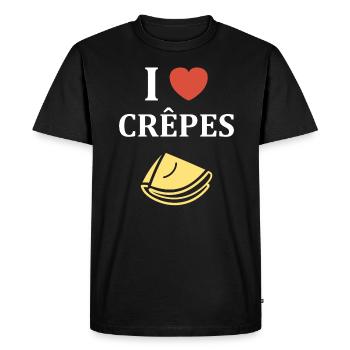 crêpe - T-shirt Premium bio Homme - noir - Devant - Nico (187cm)