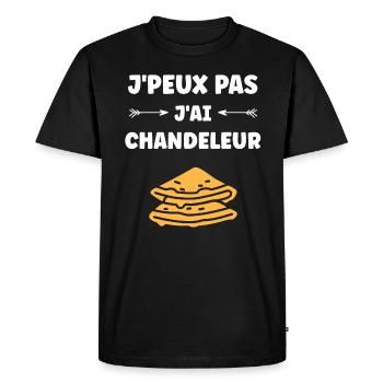 crêpe - T-shirt Premium bio Homme - noir - Devant - Nico (187cm)