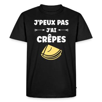 crêpe - T-shirt Premium bio Homme - noir - Devant - Nico (187cm)