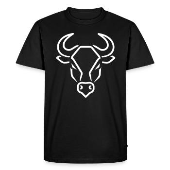 Bull - Men's Premium Organic T-Shirt - black - Front - Nico (187cm)