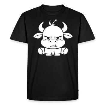 Bull - Men's Premium Organic T-Shirt - black - Front - Nico (187cm)