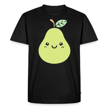 Pear - Men's Premium Organic T-Shirt - black - Front - Nico (187cm)