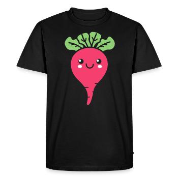 beet - Men's Premium Organic T-Shirt - black - Front - Nico (187cm)