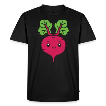 beet - Men's Premium Organic T-Shirt - black - Front - Nico (187cm)