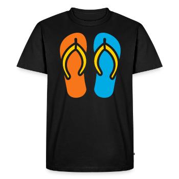 Flip flops - Men's Premium Organic T-Shirt - black - Front - Nico (187cm)