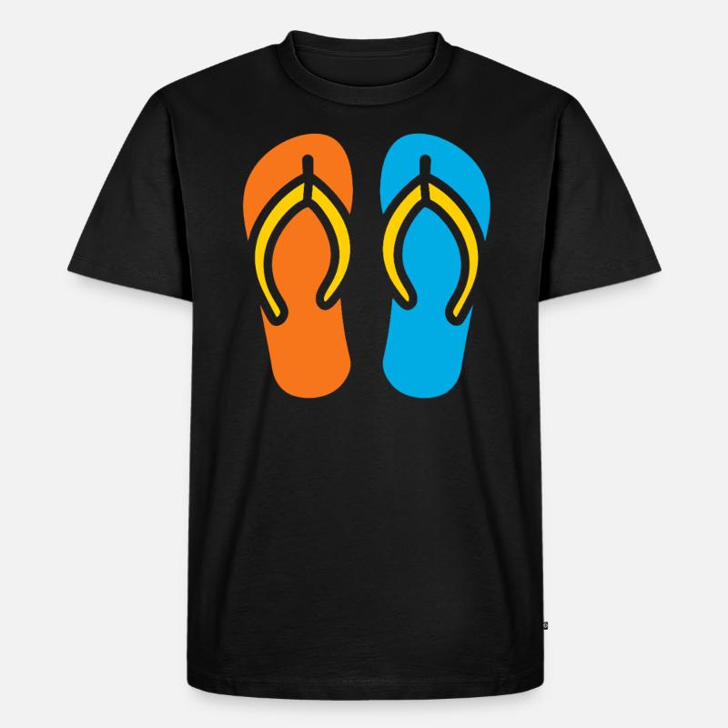 Flip-Flops - Männer Premium Bio T-Shirt - Schwarz