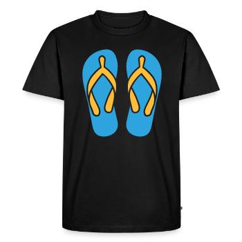 Flip flops - Men's Premium Organic T-Shirt - black - Front - Nico (187cm)