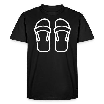 Flip flops - Men's Premium Organic T-Shirt - black - Front - Nico (187cm)