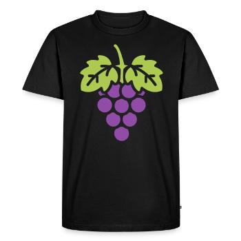 Raisin - T-shirt Premium bio Homme - noir - Devant - Nico (187cm)